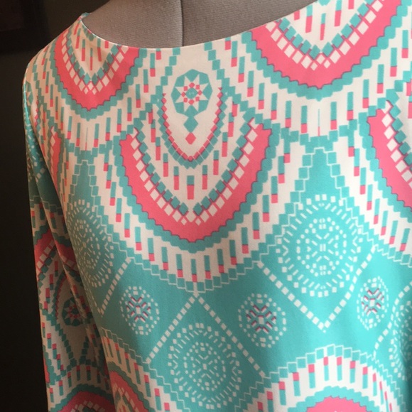 EUC Sz 10 Just Taylor 3/4 Print Dress - Picture 2 of 7